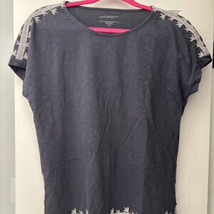 Pure Jill (J Jill) Embroidered Dolman Tunic - Grey - XS
